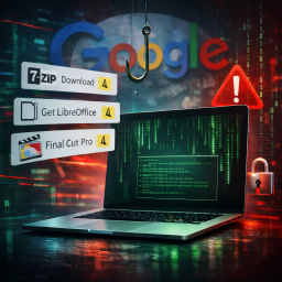 Lažni Google oglasi za 7-Zip, LibreOffice i Final Cut Pro šire MacSync malver